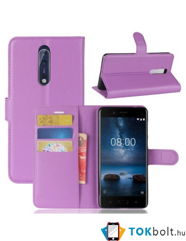 Notesz tok Nokia 8 készülékhez - LILA