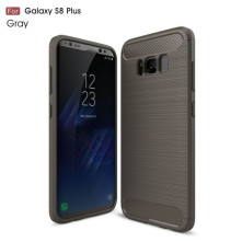 Samsung Galaxy S8 Plus karbon mintás tok - SZÜRKE