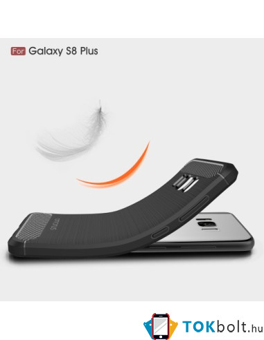 AMORUS Samsung Galaxy S8 Plus karbon mintás tok - SZÜRKE