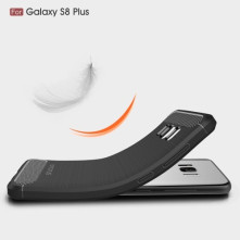 AMORUS Samsung Galaxy S8 Plus karbon mintás tok - SZÜRKE