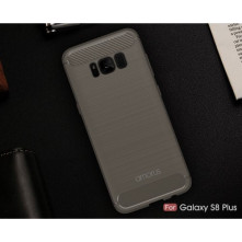 AMORUS Samsung Galaxy S8 Plus karbon mintás tok - SZÜRKE