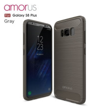 AMORUS Samsung Galaxy S8 Plus karbon mintás tok - SZÜRKE
