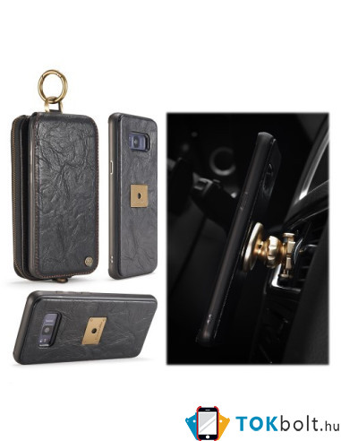CaseMe notesz telefontok Samsung Galaxy S8 Plus telefonhoz - FEKETE