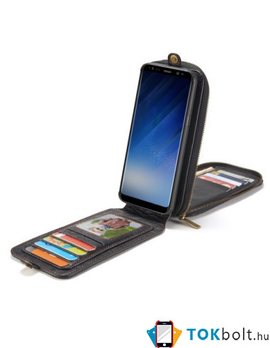 CaseMe notesz telefontok Samsung Galaxy S8 Plus telefonhoz - FEKETE