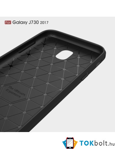 Samsung Galaxy J7 (2017) karbon mintás tok - FEKETE