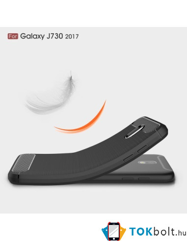 Samsung Galaxy J7 (2017) karbon mintás tok - FEKETE