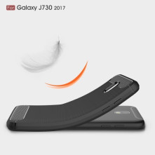 Samsung Galaxy J7 (2017) karbon mintás tok - FEKETE