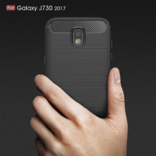 Samsung Galaxy J7 (2017) karbon mintás tok - FEKETE