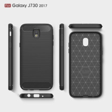 Samsung Galaxy J7 (2017) karbon mintás tok - FEKETE