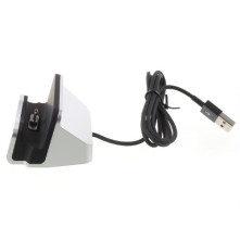 Univerzális Micro USB-s asztali töltő állvány - EZÜST