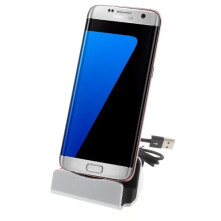 Univerzális Micro USB-s asztali töltő állvány - EZÜST