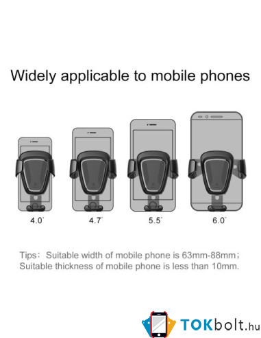 BASEUS Gravity autó szellőzőrácsra helyezhető univerzális telefon tartó - PIROS