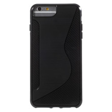 S-line rugalmas tok iPhone 8 Plus /7 Plus/6s Plus/6 Plus telefonhoz - FEKETE