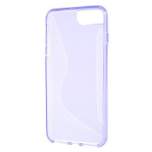 S-line rugalmas tok iPhone 8 Plus /7 Plus/6s Plus/6 Plus telefonhoz - LILA