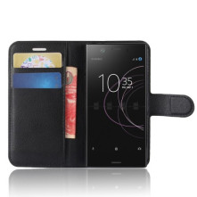 Fekete notesz telefontok Sony Xperia XZ1 Compact telefonhoz