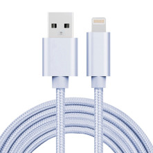 2 méteres USB kábel iPhone X/8/8 Plus/7/7 Plus/6/6s/6 Plus/6s Plus/iPad/5/5s/SE - EZÜST