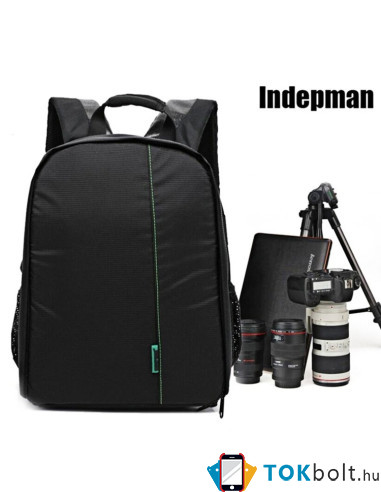 INDEPMAN DL-B012 fotós hátizsák GoPro, SJCAM, Nikon, Canon, Xiaomi Xiaoyi YI, Méret: 27.5 * 12.5 * 34 cm - PIROS