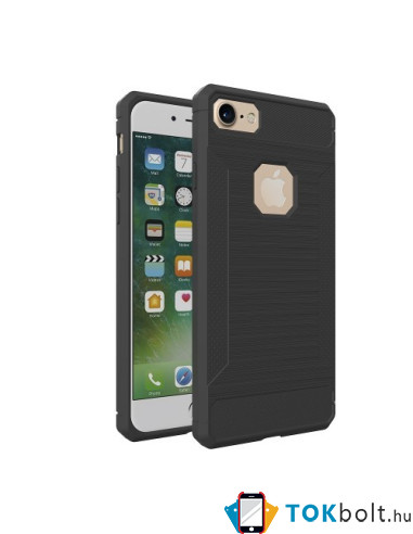 Apple iPhone 8 / 7 karbon mintás tok - SZÜRKE