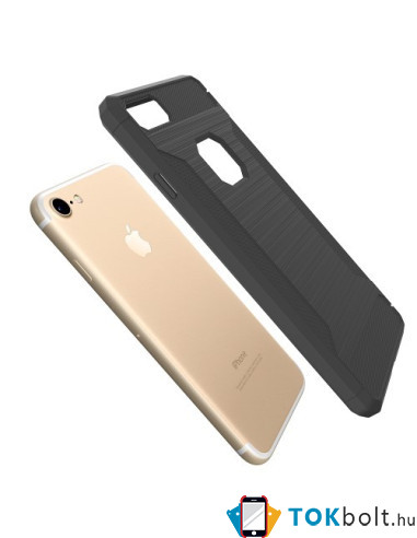 Apple iPhone 8 / 7 karbon mintás tok - SZÜRKE