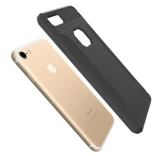 Apple iPhone 8 / 7 karbon mintás tok - SZÜRKE