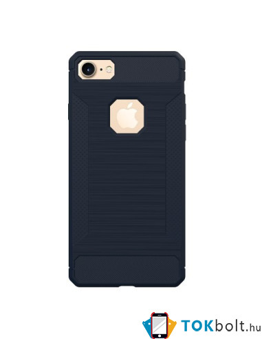 Apple iPhone 8 / 7 karbon mintás tok - KÉK