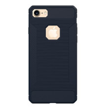 Apple iPhone 8 / 7 karbon mintás tok - KÉK