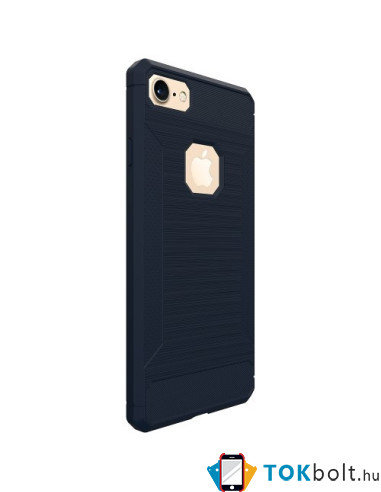 Apple iPhone 8 / 7 karbon mintás tok - KÉK
