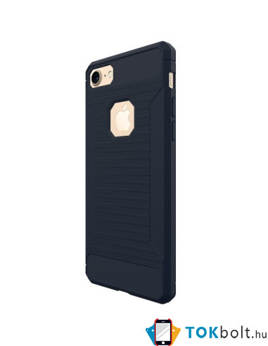 Apple iPhone 8 / 7 karbon mintás tok - KÉK
