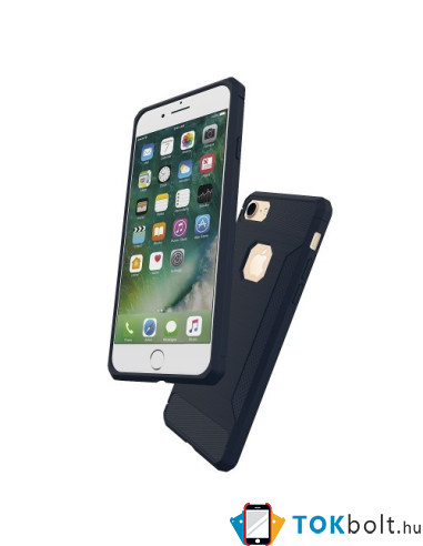 Apple iPhone 8 / 7 karbon mintás tok - KÉK