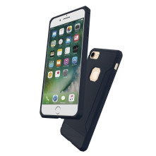 Apple iPhone 8 / 7 karbon mintás tok - KÉK