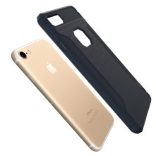 Apple iPhone 8 / 7 karbon mintás tok - KÉK