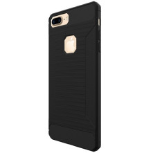 Apple iPhone 8 Plus / 7 Plus karbon mintás tok - FEKETE