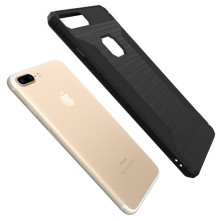 Apple iPhone 8 Plus / 7 Plus karbon mintás tok - FEKETE
