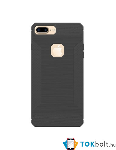 Apple iPhone 8 Plus / 7 Plus karbon mintás tok - SZÜRKE