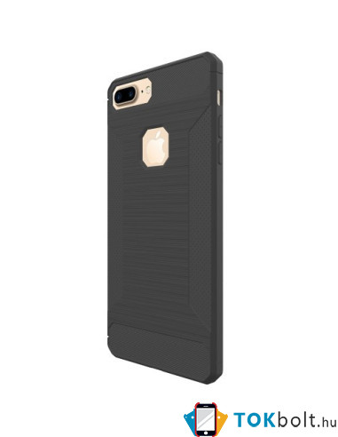 Apple iPhone 8 Plus / 7 Plus karbon mintás tok - SZÜRKE