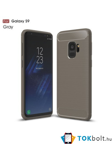 Samsung Galaxy S9 karbon mintás tok - SZÜRKE