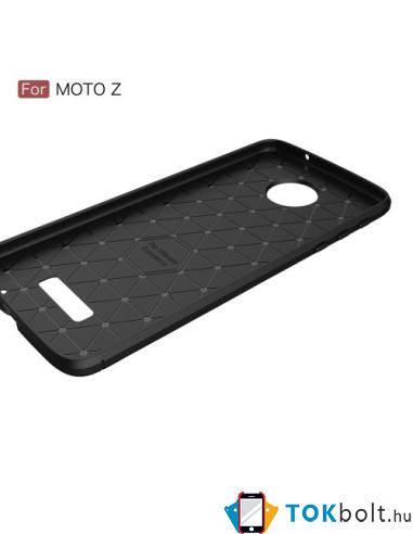 Motorola Moto Z karbon mintás tok - FEKETE