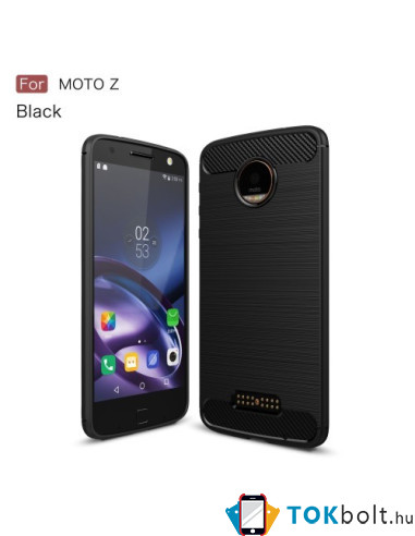 Motorola Moto Z karbon mintás tok - FEKETE