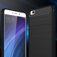 Xiaomi Redmi 4a karbon mintás tok - FEKETE