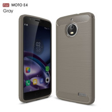 Motorola Moto E4 karbon mintás tok - SZÜRKE