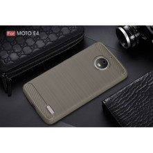 Motorola Moto E4 karbon mintás tok - SZÜRKE