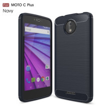 Motorola Moto C Plus karbon mintás tok - KÉK