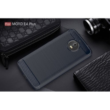 Motorola Moto E4 Plus karbon mintás tok - KÉK