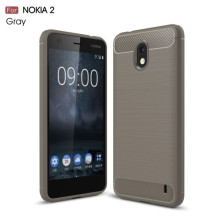 Nokia 2 karbon mintás tok - SZÜRKE