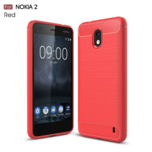 Nokia 2 karbon mintás tok - PIROS