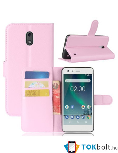 Notesz tok Nokia 2 telefonhoz - RÓZSASZÍN
