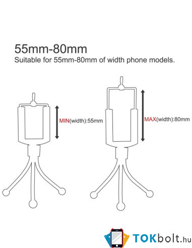 HAWEEL tripod - három lábú telefon állvány - FEKETE