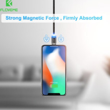 FLOVEME 1 méteres 3 az 1-ben 2A 8 Pin + Micro USB + USB-C / Type-C mágneses töltőkábel, adatkábel - ARANY