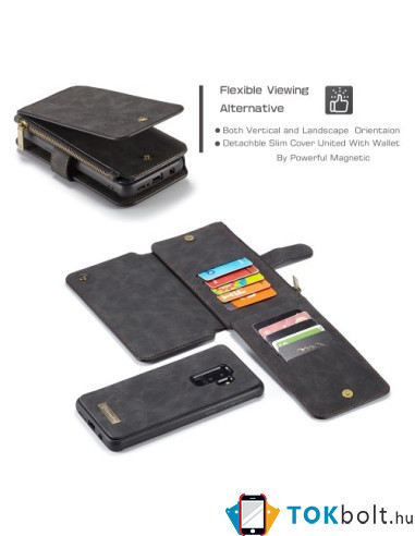 CaseMe notesztok Samsung Galaxy S9 Plus telefonhoz - FEKETE