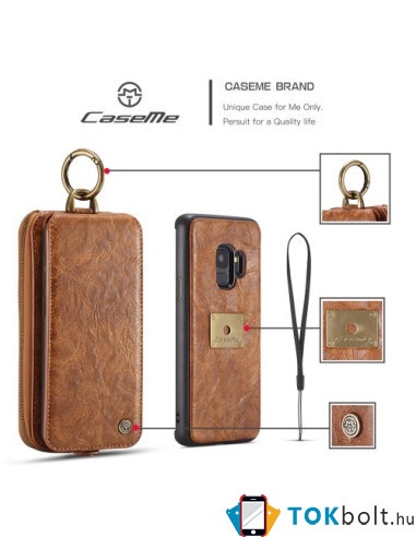 CaseMe notesz telefontok Samsung Galaxy S9 telefonhoz - FEKETE